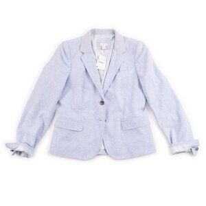 NEW J. CREW Schoolboy blazer in linen-cotton size 8